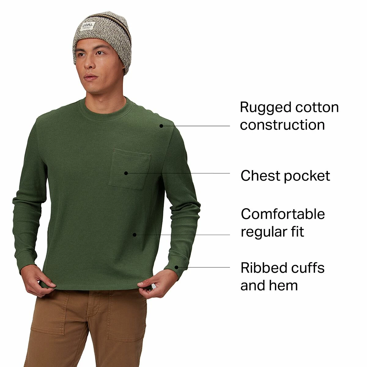 Coupon ๐ Stoic Long Sleeve Knit Top T Shirt Men's ๐ 2 Coupon ๐ Stoic Long Sleeve Knit Top T Shirt Men's ๐ - Image 2