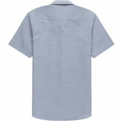 Hot Sale 🛒 Stoic Solid Texture Short Sleeve Button Down Shirt Men's ❤️ -Stoic Elegant shop BLU D1 4