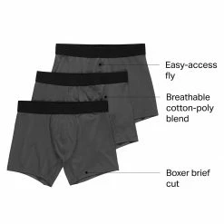 Cheapest 😀 Stoic Cotton/Poly Boxer Brief 3 Pack Men's 🎁 -Stoic Elegant shop CHA D3 1