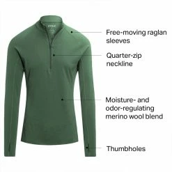 Budget 🛒 Stoic Merino Blend 1/4 Zip Baselayer Top Men's 🔥 -Stoic Elegant shop GREPAS D15
