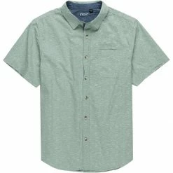 Cheapest 🔔 Stoic Spacedye Print Short Sleeve Woven Button Down Shirt Men's 👏