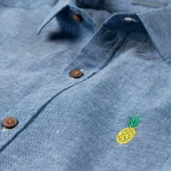 Best deal 🎁 Stoic Crosshatch Linen Short Sleeve Button Down Shirt Men's ⌛ -Stoic Elegant shop NAV D1 1