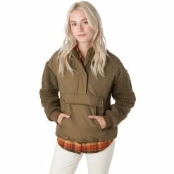 Best reviews of 🧨 Stoic Quilted Sherpa Sleeve Anorak Jacket Women's ⭐