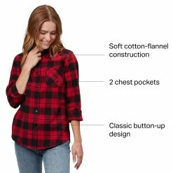 Promo ✨ Stoic Super Soft Pocket Flannel Shirt Women's 🔔 -Stoic Elegant shop REDSHAPLA D6 1