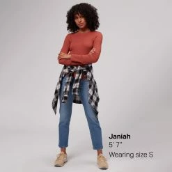 New 🤩 Stoic Core Rib Long Sleeve Top Women's ❤️ 9 New 🤩 Stoic Core Rib Long Sleeve Top Women's ❤️ -Stoic Elegant shop RED D4