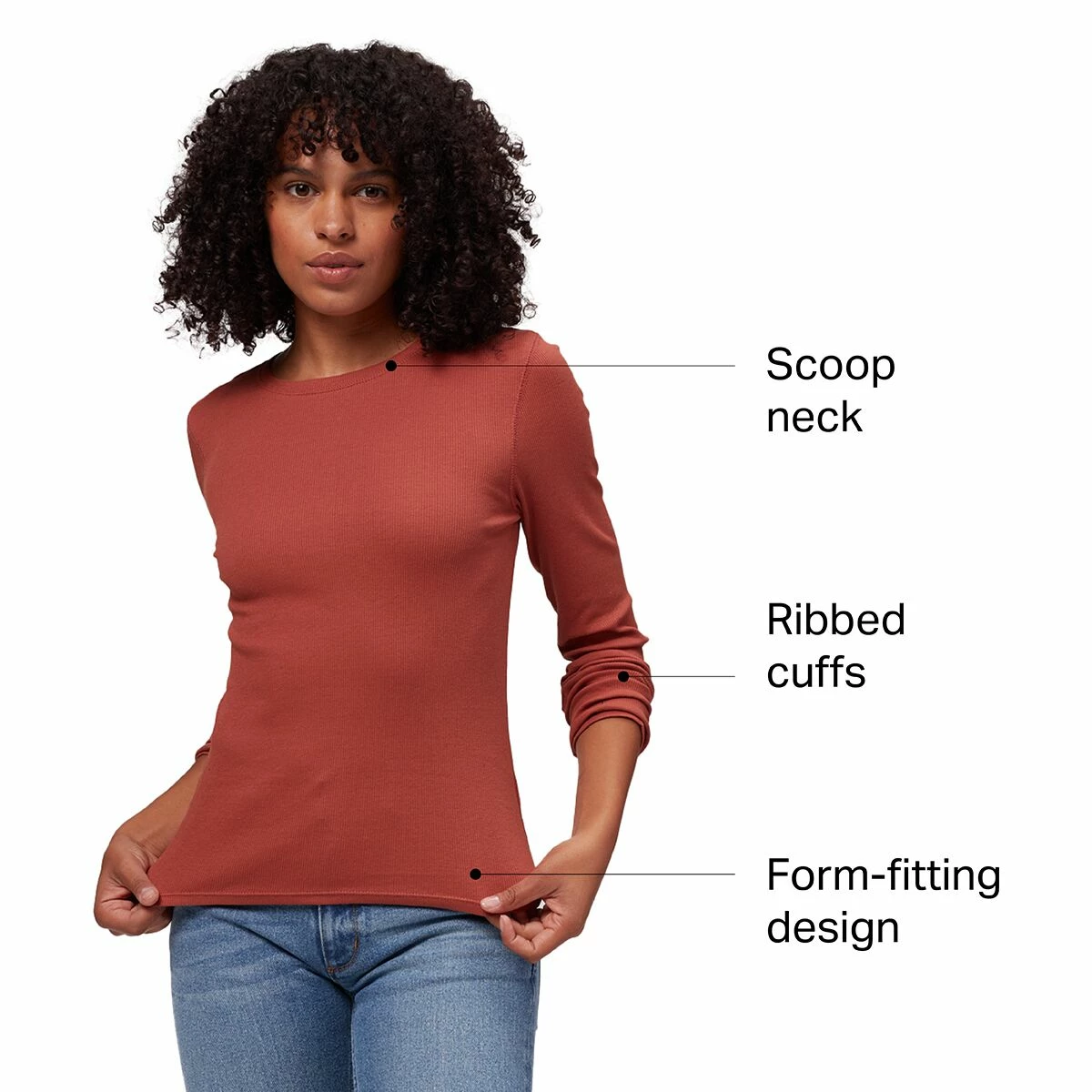New 🤩 Stoic Core Rib Long Sleeve Top Women's ❤️ 2 New 🤩 Stoic Core Rib Long Sleeve Top Women's ❤️ - Image 2
