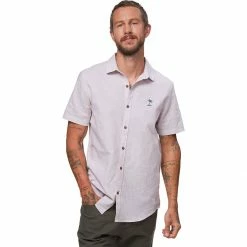 Best deal 🎁 Stoic Crosshatch Linen Short Sleeve Button Down Shirt Men's ⌛ -Stoic Elegant shop SAN 2