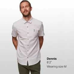 Best deal 🎁 Stoic Crosshatch Linen Short Sleeve Button Down Shirt Men's ⌛ -Stoic Elegant shop SAN D7