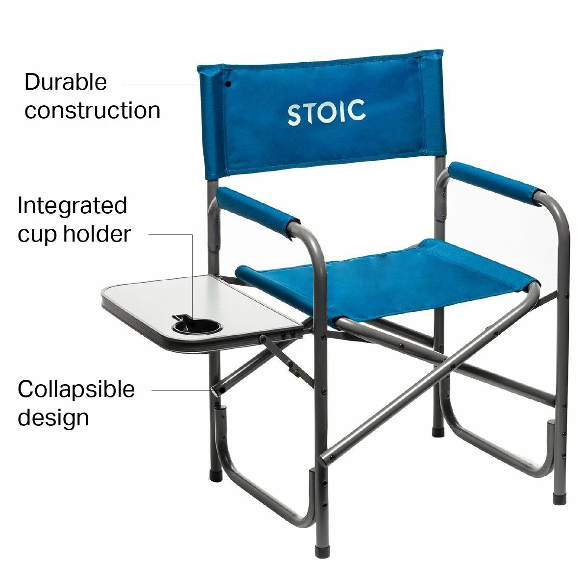 New ❤️ Stoic Fireside Side Table Camp Chair 🤩 2 New ❤️ Stoic Fireside Side Table Camp Chair 🤩 - Image 2