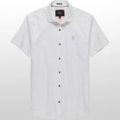 Best deal 🎁 Stoic Crosshatch Linen Short Sleeve Button Down Shirt Men's ⌛ -Stoic Elegant shop WHI D4